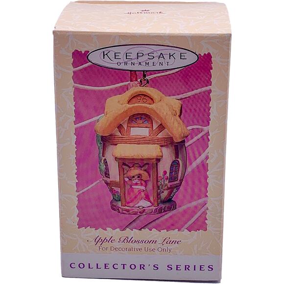 1996 Hallmark Keepsake Easter Ornament Apple Blossom Lane #2 in Box - Picture 1 of 7